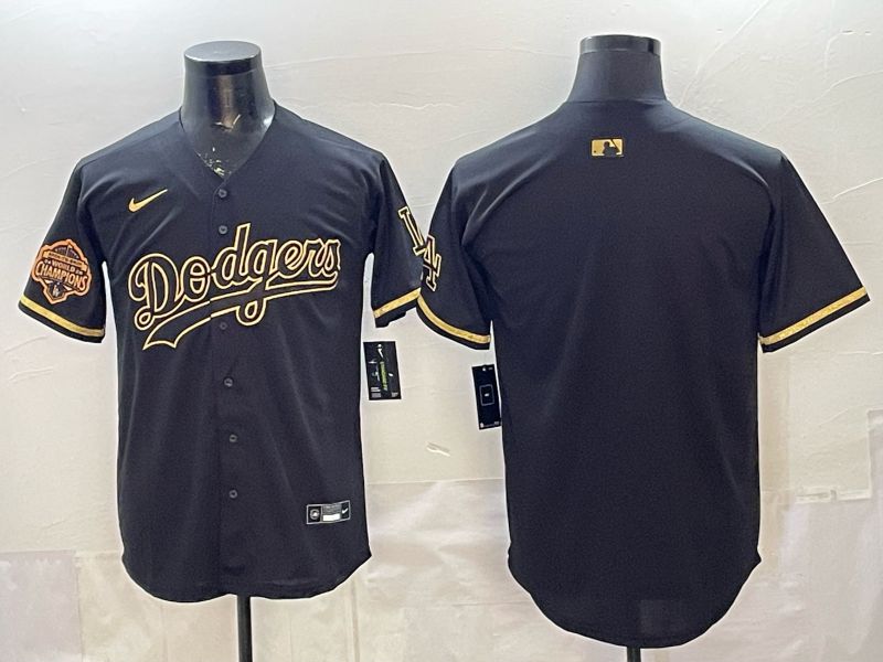 2026 Men Nike Los Angeles Dodgers Blank black gold Game MLB Jersey 004